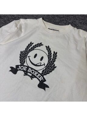 Vintage Joe Boxer Girlfriend Smiley Face Tee White OS